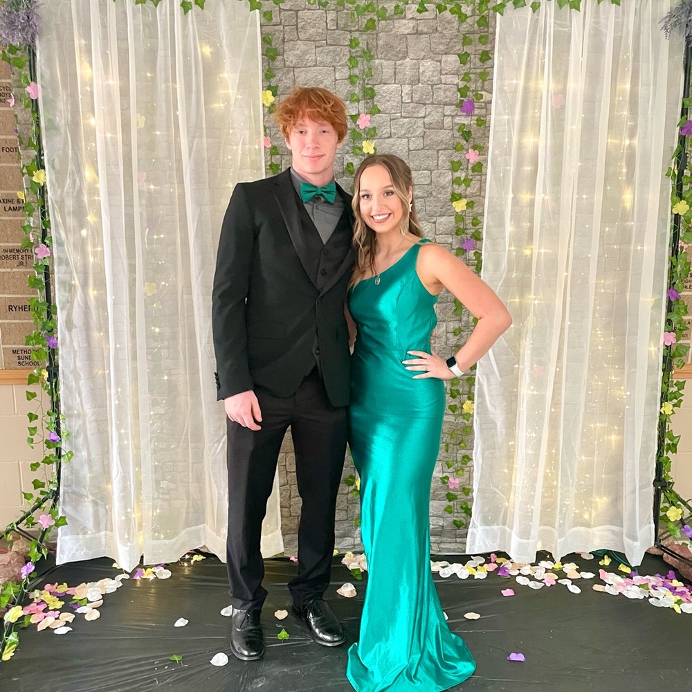 Green Sparkly Prom Dress